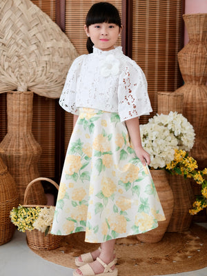 Anessa Skirt | Butter Yellow Floral