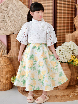 Anessa Skirt | Butter Yellow Floral