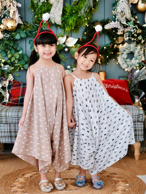Payton Harem Jumpsuit | Winter Scene White