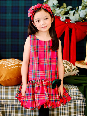 Vania Dress in Red Tartan