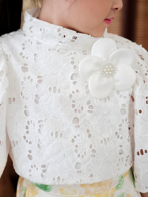 Sinag Broderie Kamisa with Brooch