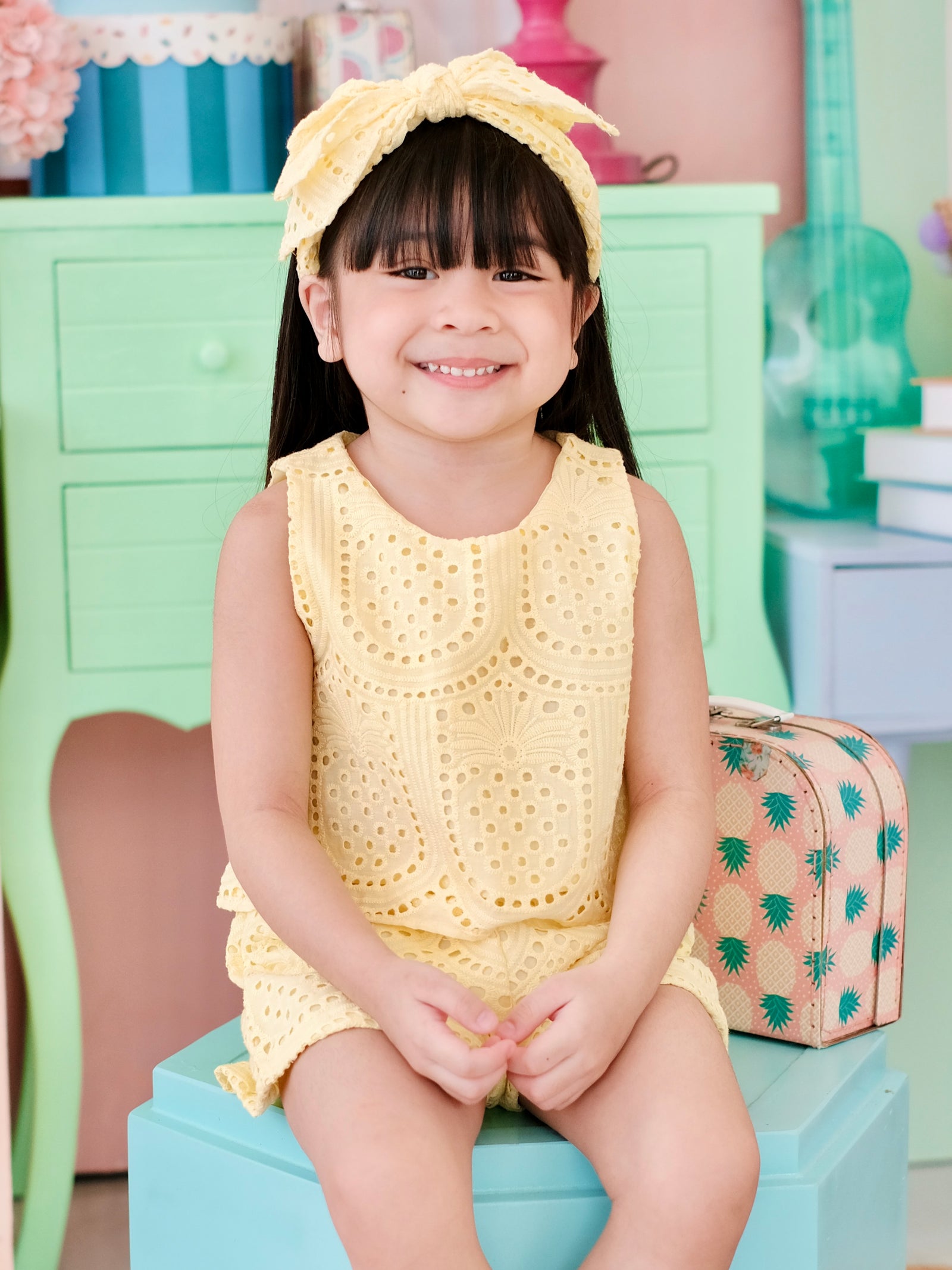 Broderie Bow Headband