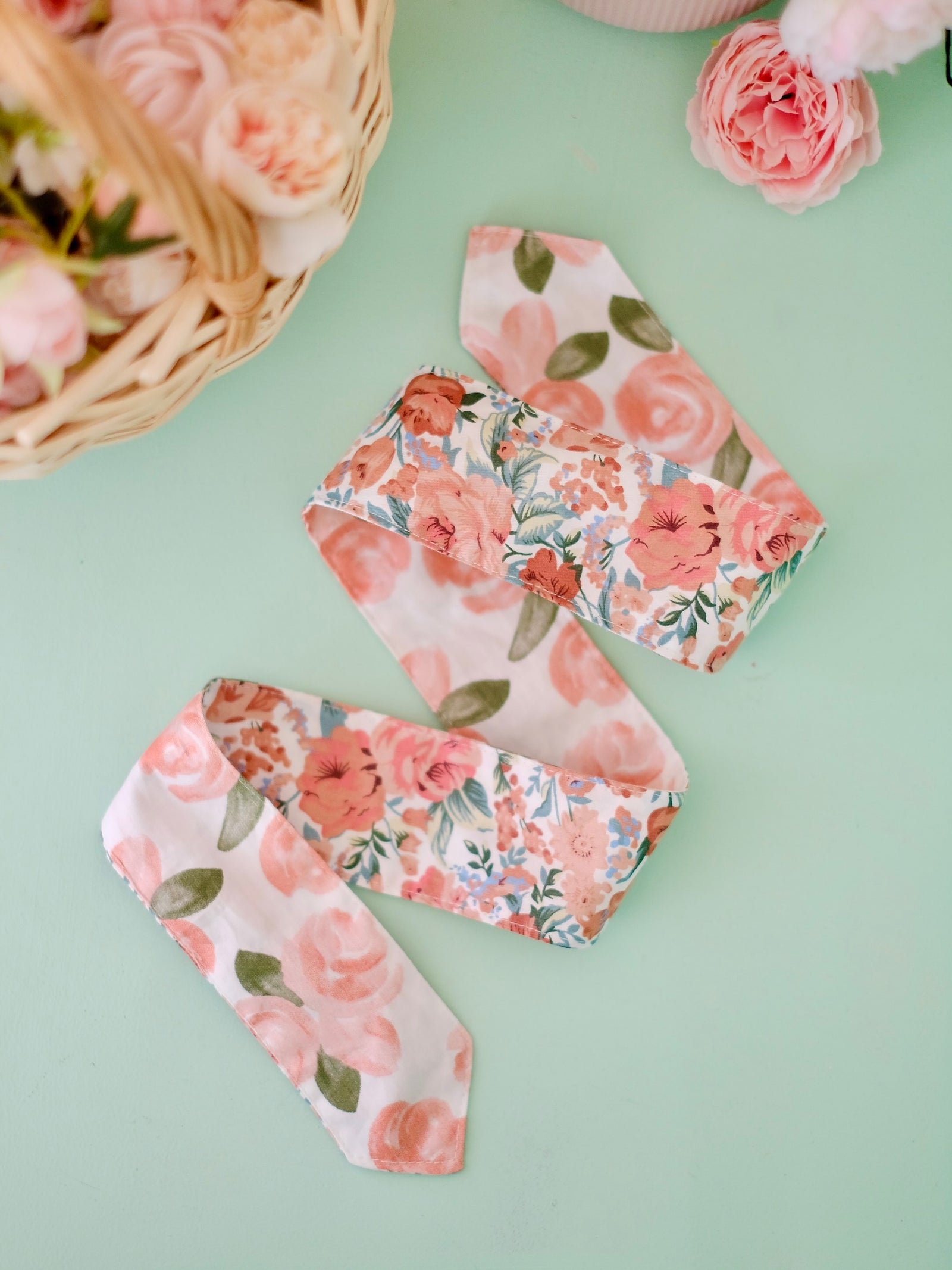 2-Tone Floral Headwrap