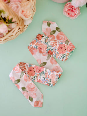 2-Tone Floral Headwrap
