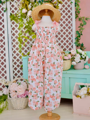 Jacoba Jumpsuit | Peach Floral