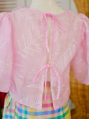 Carmelita Embroidered Filipiniana Top | Women | Pink