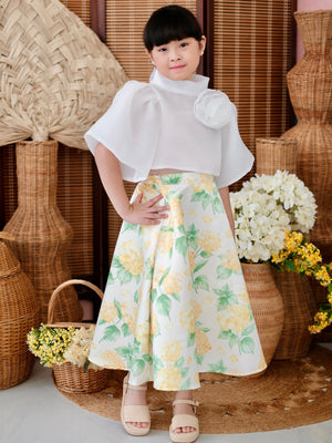 Anessa Skirt | Butter Yellow Floral
