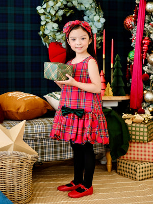 Vania Dress in Red Tartan