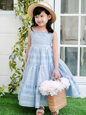 Fernanda Midi Dress in Broderie Anglaise