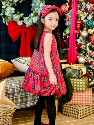 Vania Dress in Red Tartan