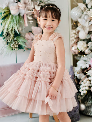 Emmanuelle Mini Tutu Dress | Champagne