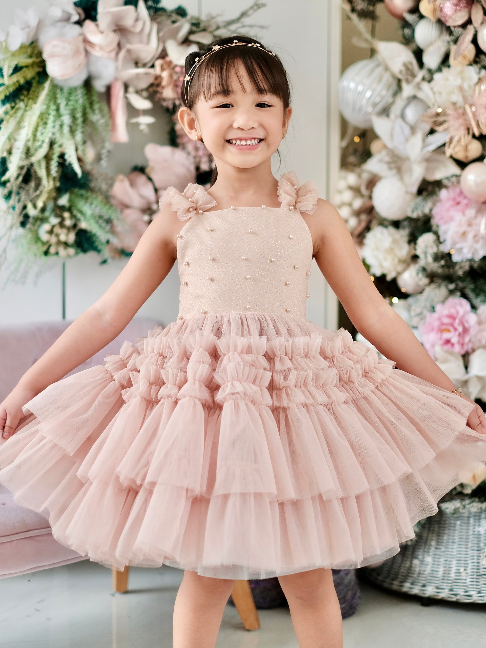 Emmanuelle Mini Tutu Dress | Champagne