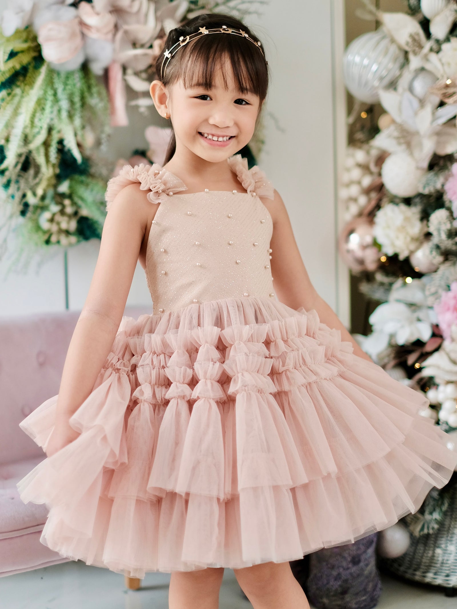 Emmanuelle Mini Tutu Dress | Champagne