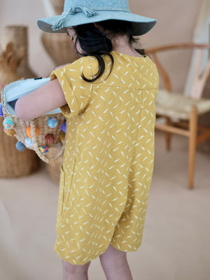 Calla Playsuit | Feather Print