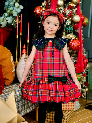 Vania Dress in Red Tartan