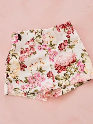 Clio High-waisted Shorts | Floral