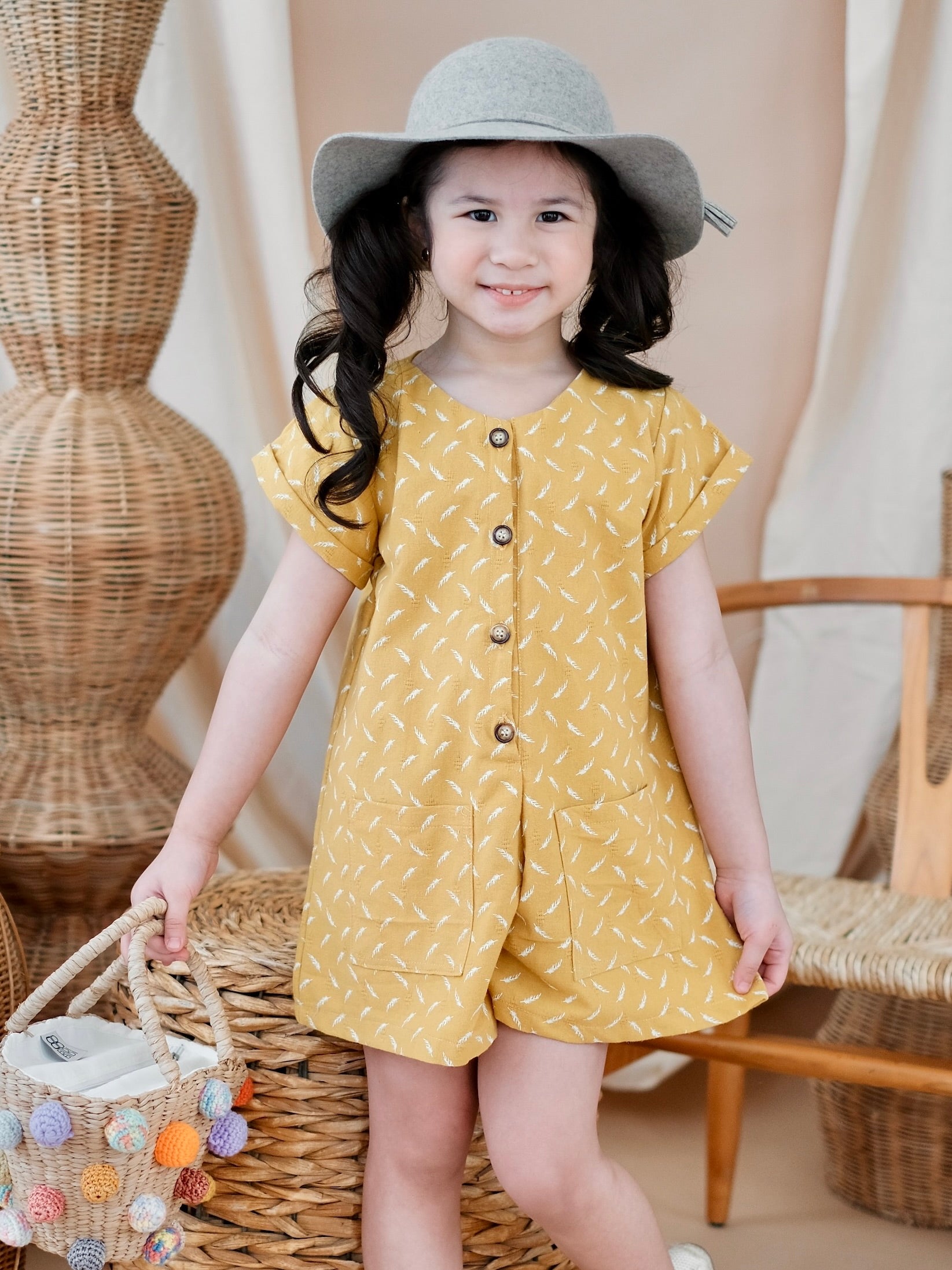 Calla Playsuit | Feather Print