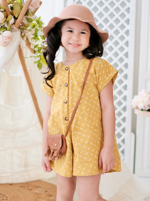 Calla Playsuit | Feather Print