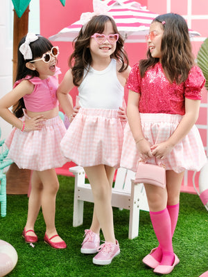 Stacie Seersucker Bubble Skirt