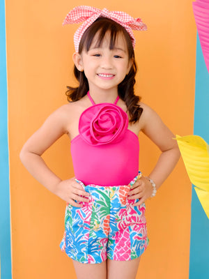 Clio High-waisted Shorts | Pineapple