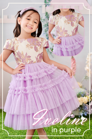 Iveline Midi Tutu Dress | Purple