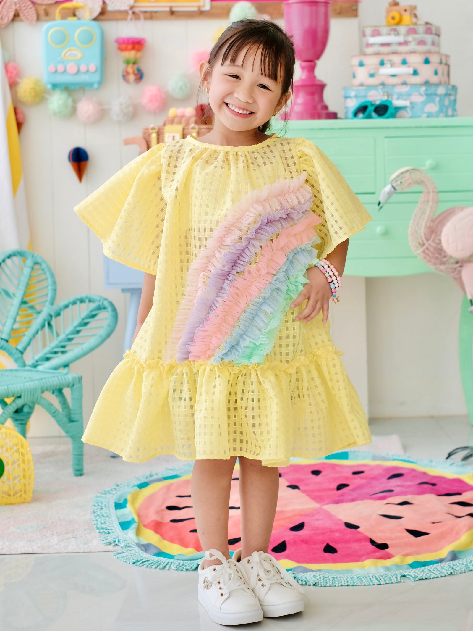 Billie Sheer Rainbow Dress