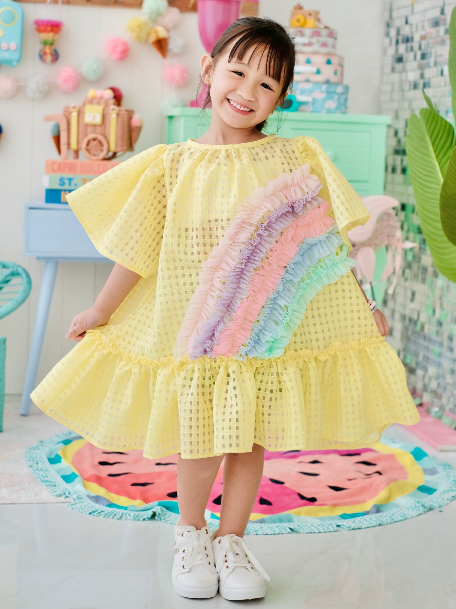 Billie Sheer Rainbow Dress