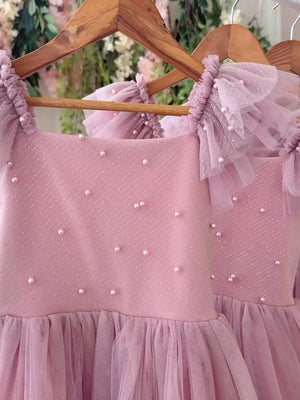 Lilianne Long Midi Dress | Dusty Pink