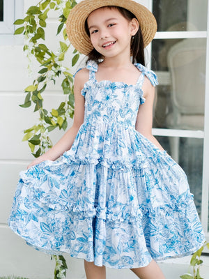 Kira Dress in Summer Toile
