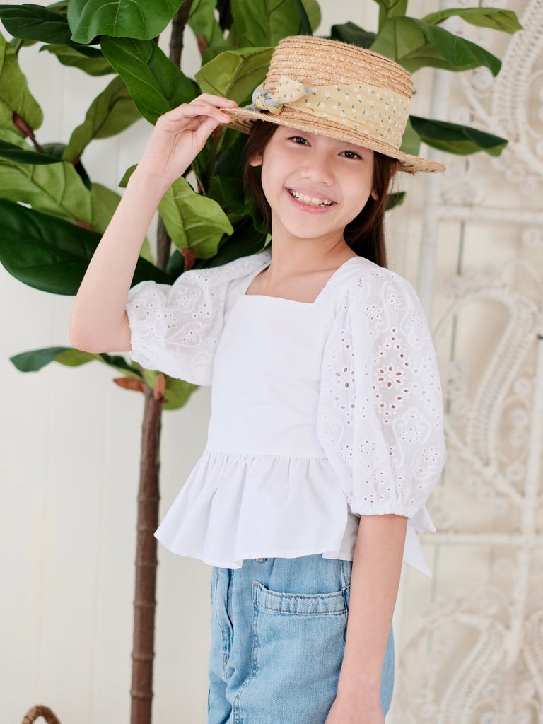 Merida Peplum Top | White
