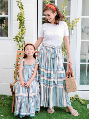 Calluna Striped Linen Skirt