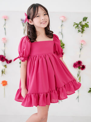 Maisie Dress in Magenta | Set with Bow