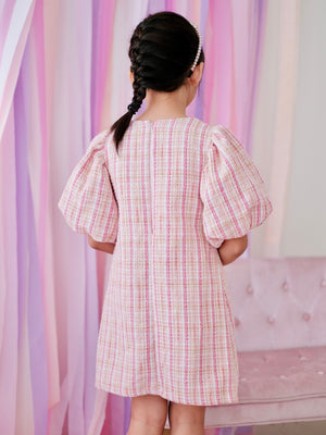 Mabelle Tweed Dress | Pink