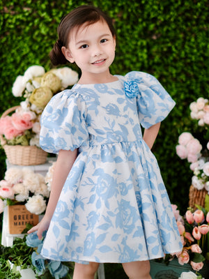 Bellerose Jacquard Dress | Baby Blue