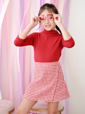 Brittany Tweed Skort | Red