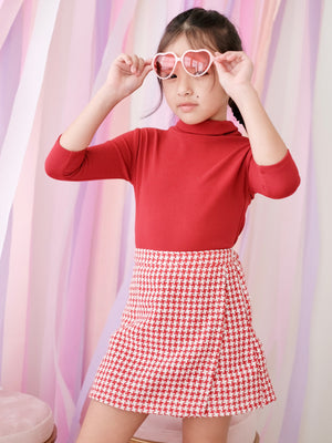 Brittany Tweed Skort | Red