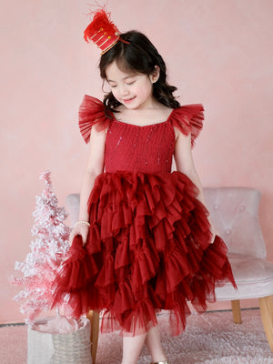 Lyra Tutu Dress | Wine Red