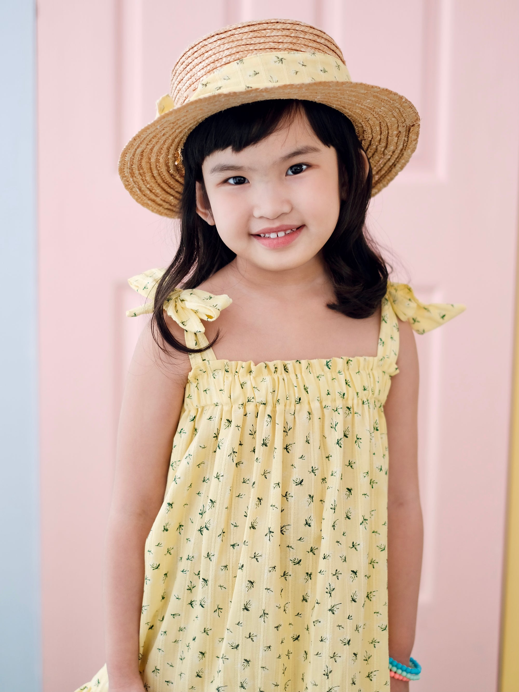 Bryony Dress | Citron | Set with Headwrap