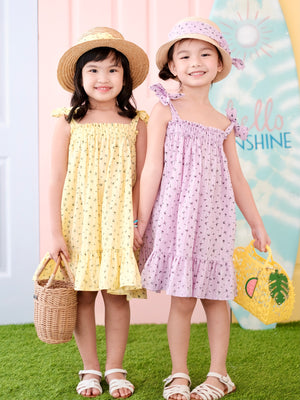 Bryony Dress | Citron | Set with Headwrap