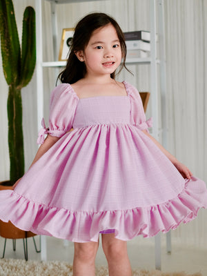 Maisie Dress Lilac | Set with Bow