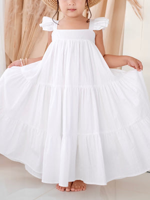 Tilda Maxi Dress | White |  Set with Sash