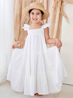 Tilda Maxi Dress | White |  Set with Sash