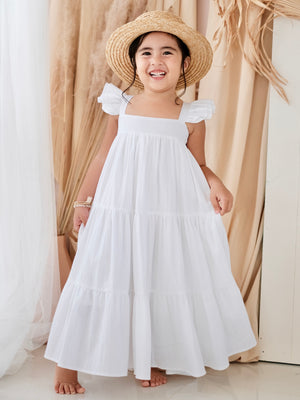 Tilda Maxi Dress | White |  Set with Sash