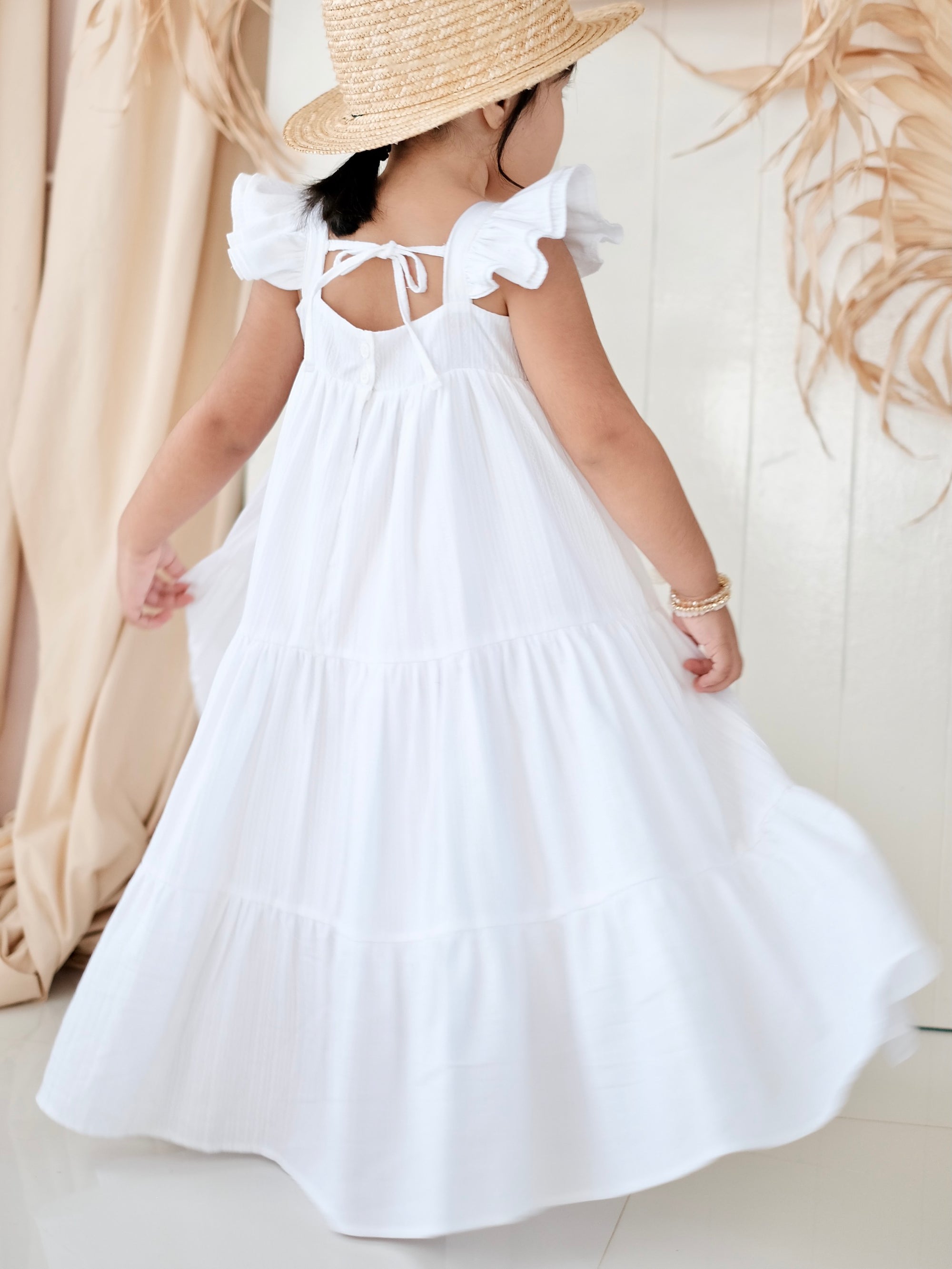 Tilda Maxi Dress | White |  Set with Sash