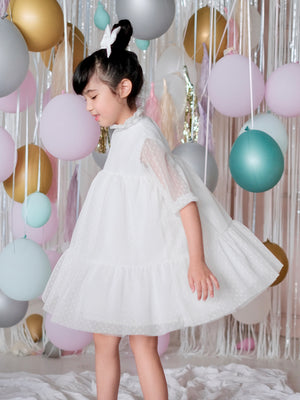Bertha Doll Dress | Set with Bow | Off-White