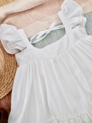 Tilda Maxi Dress | White |  Set with Sash