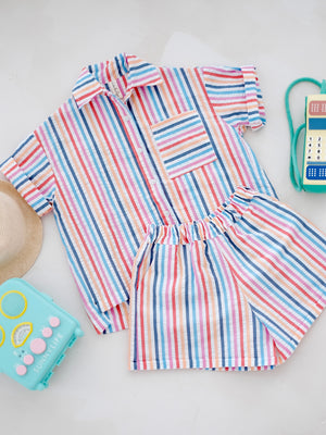 Jessie Set | Rainbow Stripes