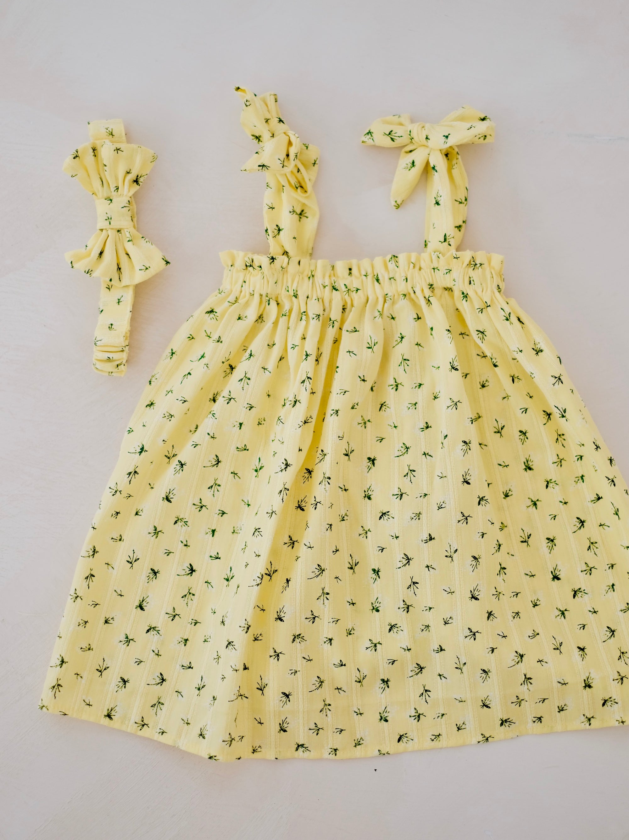 Bryony Dress Dress in Citron | Size 3-6m