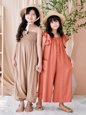 Kaia Linen Jumpsuit | Terracotta