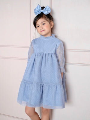 Bertha Doll Dress | Baby Blue | Set with Bow